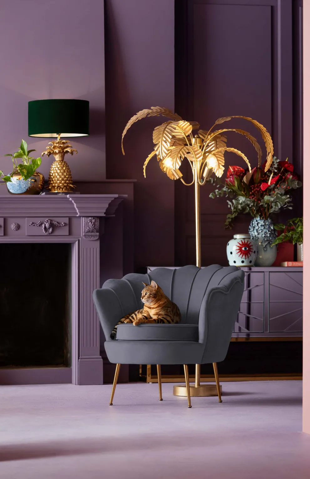 Fauteuil Water Lily Grijs