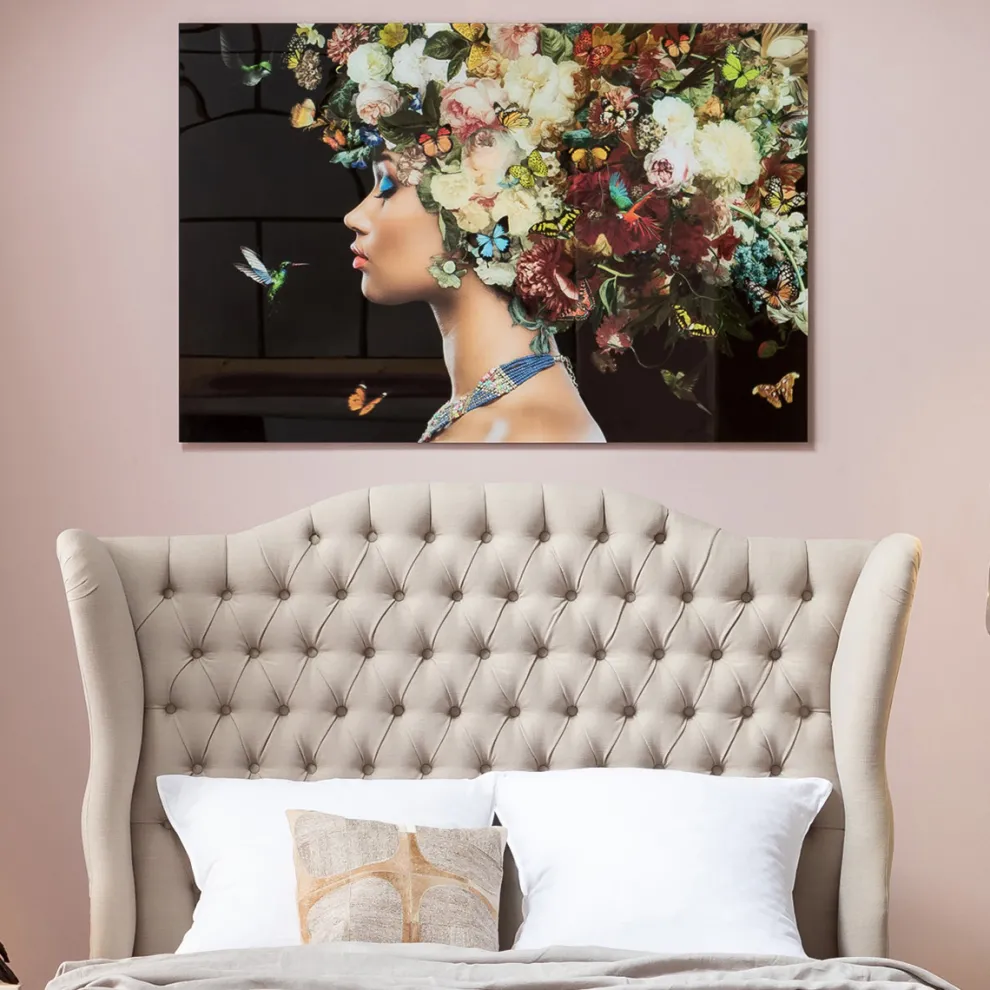 Glasschilderij Bunch Of Flowers 150x100cm