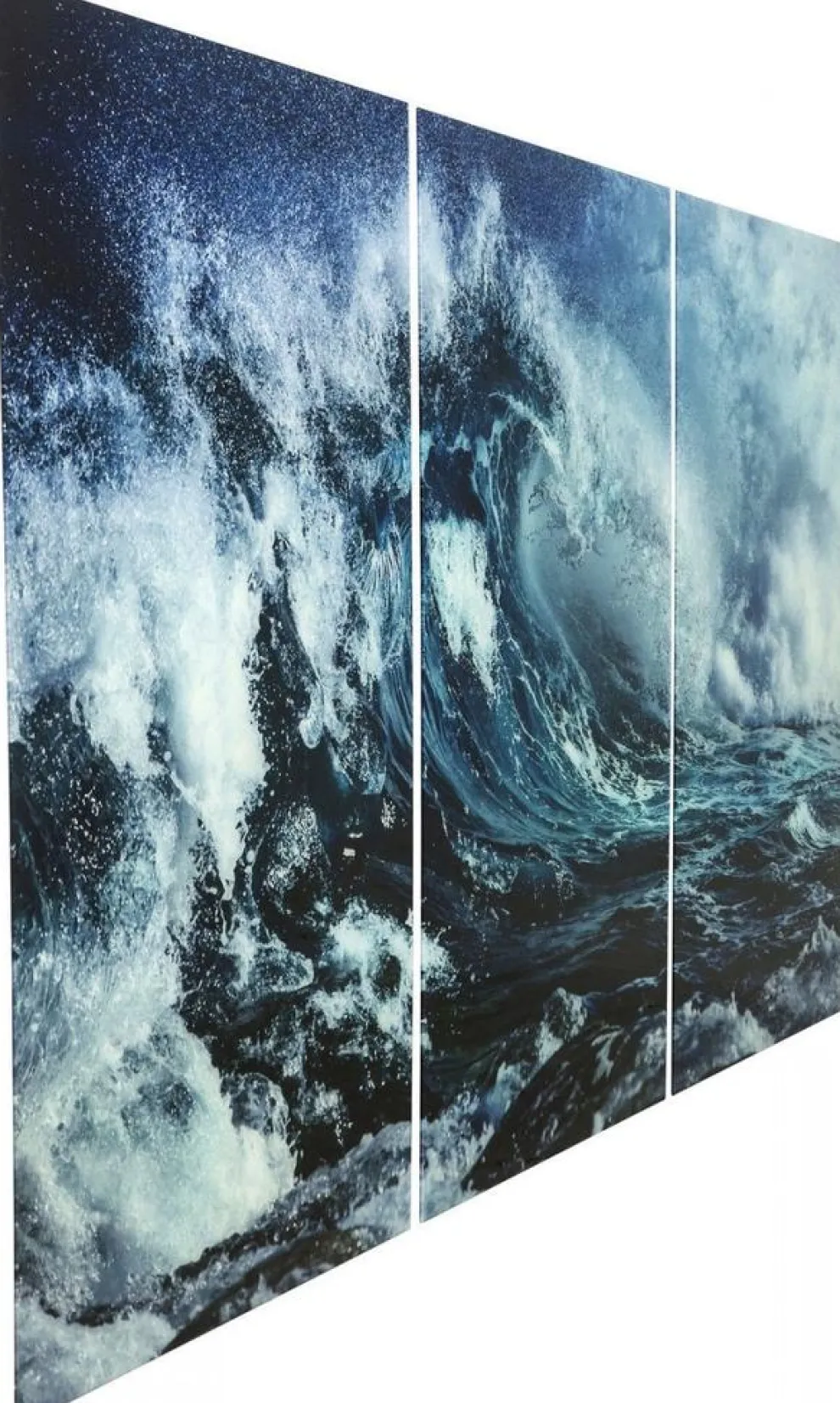 Glasschilderij Drieluik Wave 240x160cm (Set Van 3)