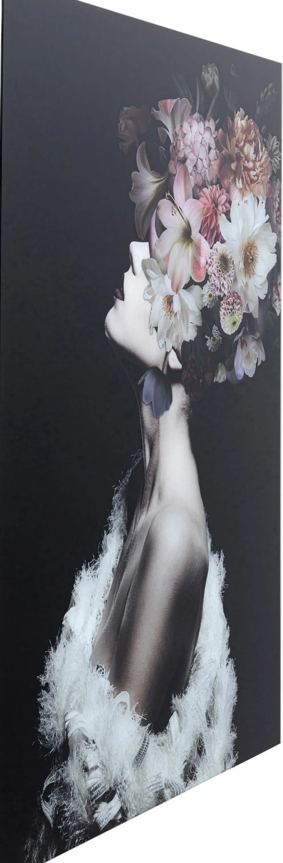 Glasschilderij Flowery Beauty 80x120cm