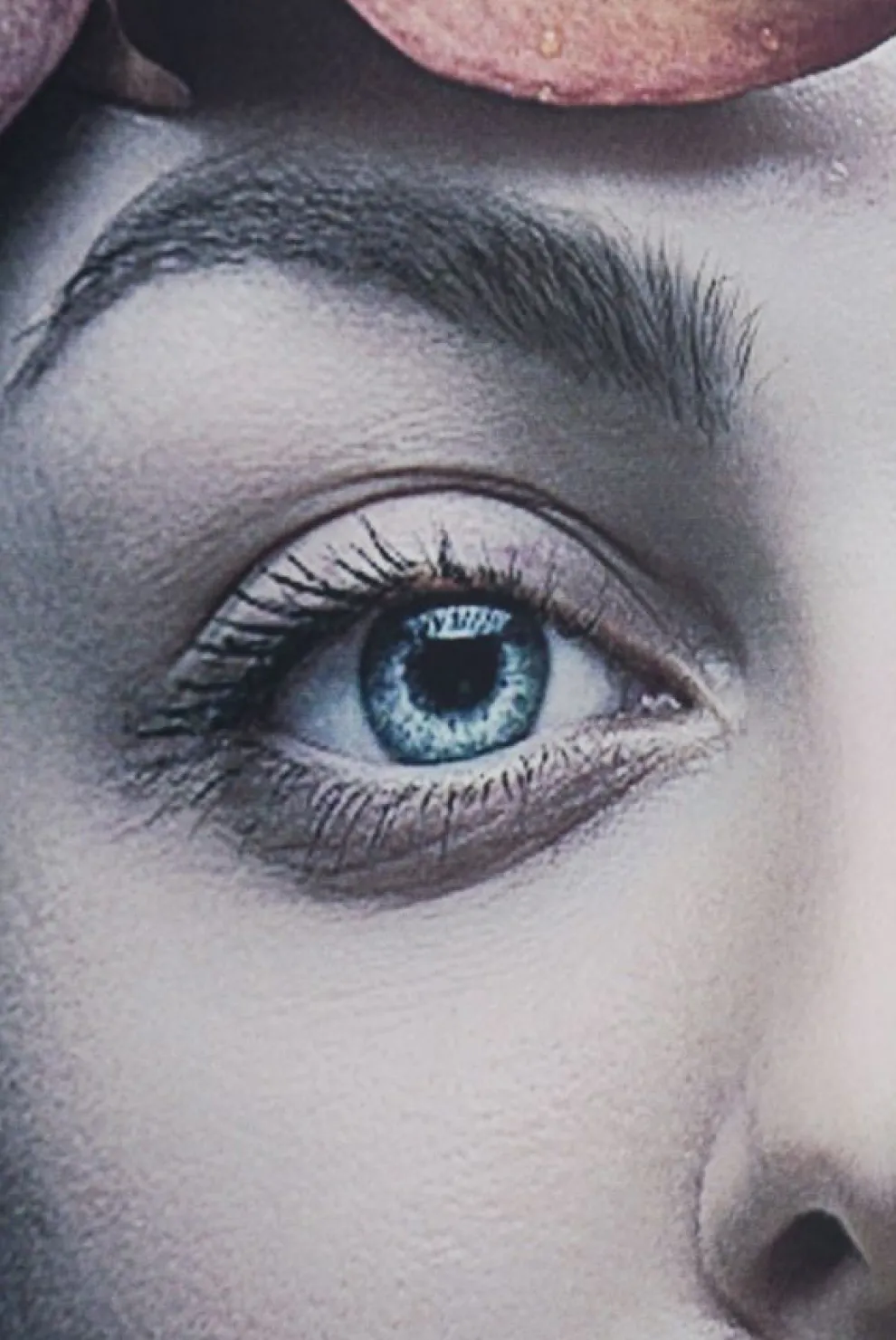 Glasschilderij Flower Art Lady 80x80cm