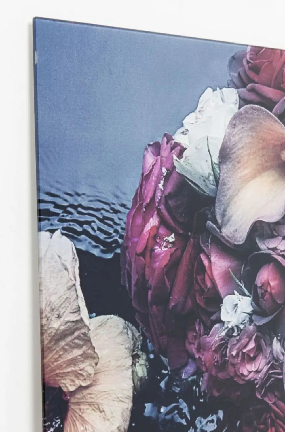 Glasschilderij Flower Art Lady 80x80cm