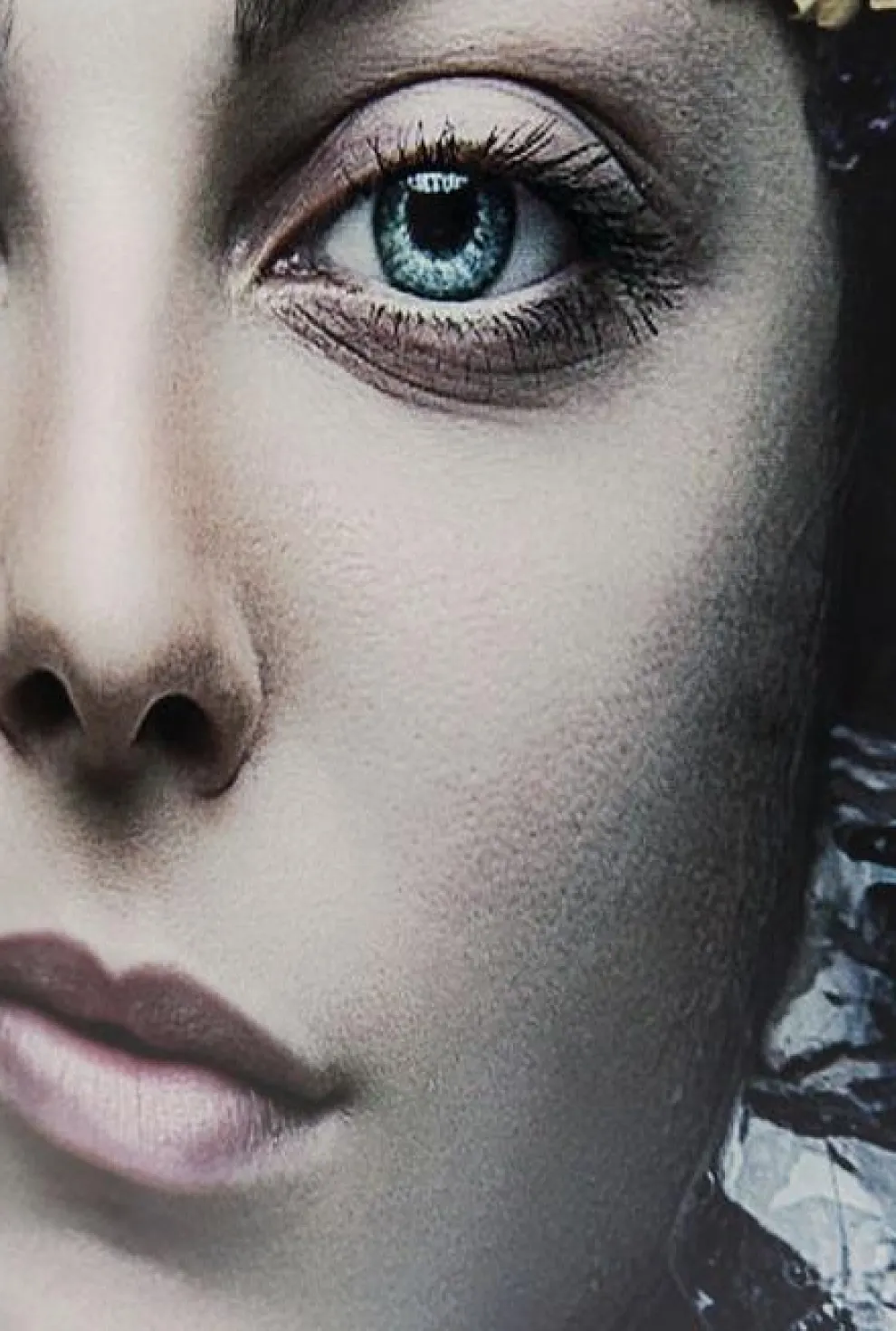 Glasschilderij Flower Art Lady 120x120cm