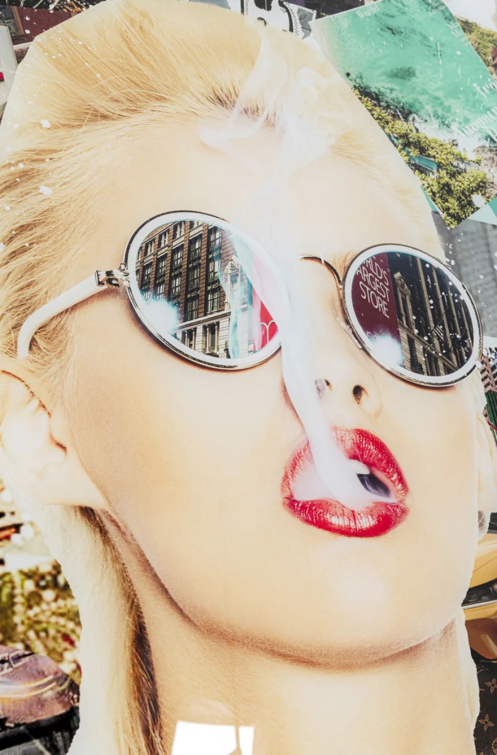 Glasschilderij Trendy Shopper 120x150cm