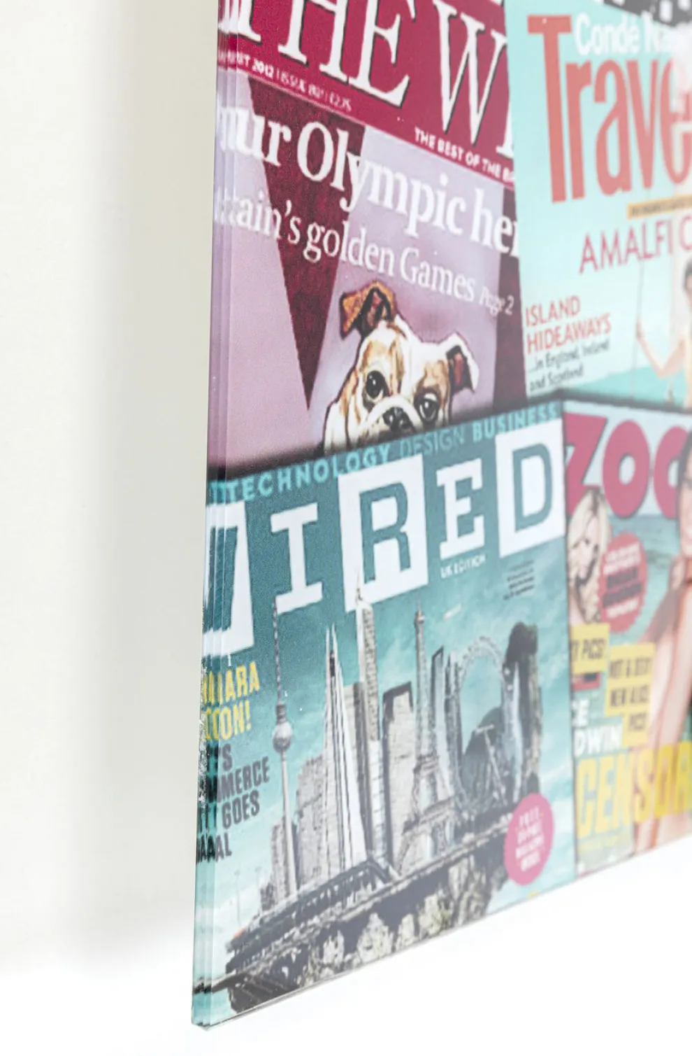 Glasschilderij Trendy Shopper 120x150cm