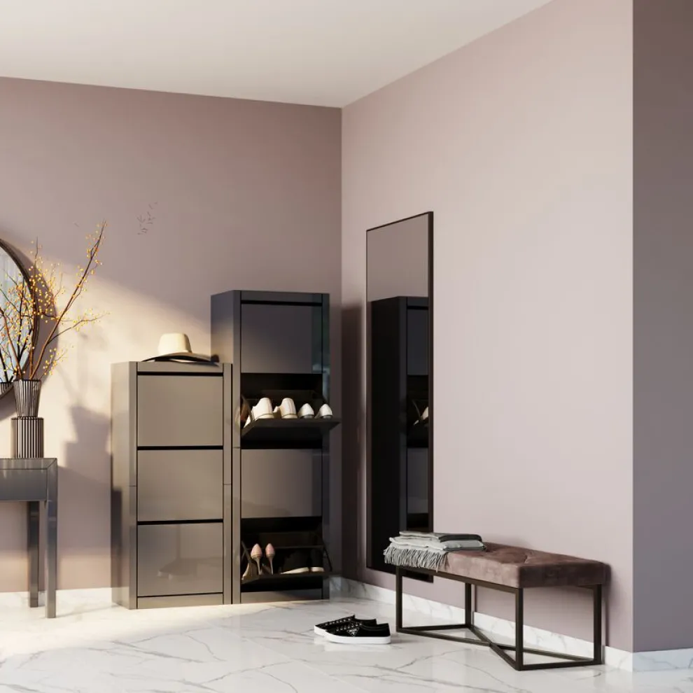 Halbank Crossover Grijs Zwart 90x40cm