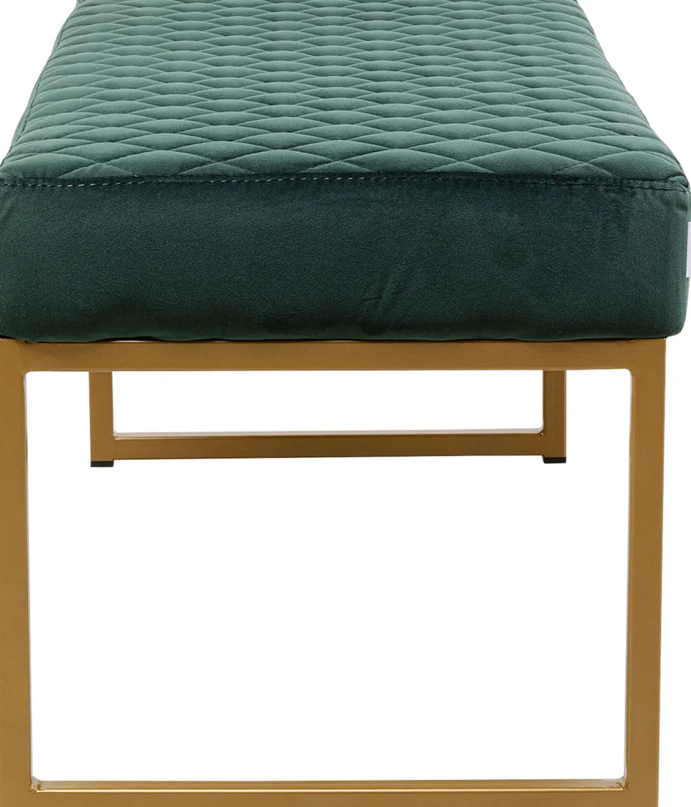 Halbank Smart Donkergroen Messing 90x40cm