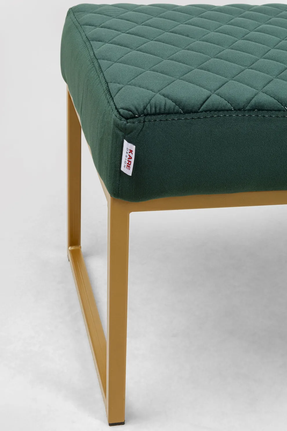 Halbank Smart Donkergroen Messing 90x40cm