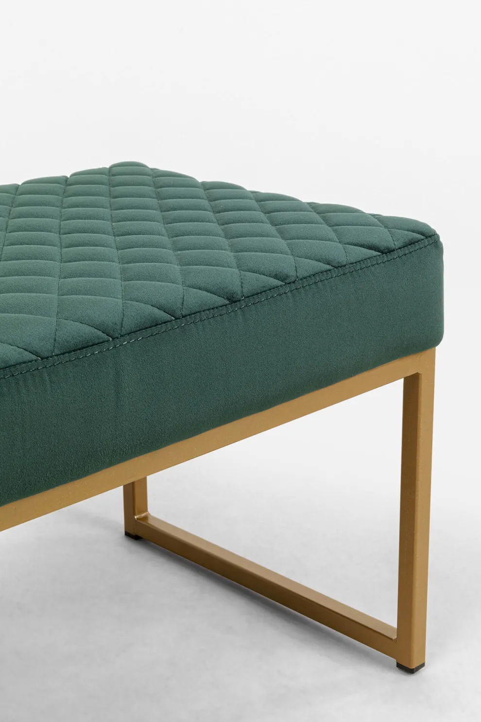 Halbank Smart Donkergroen Messing 90x40cm