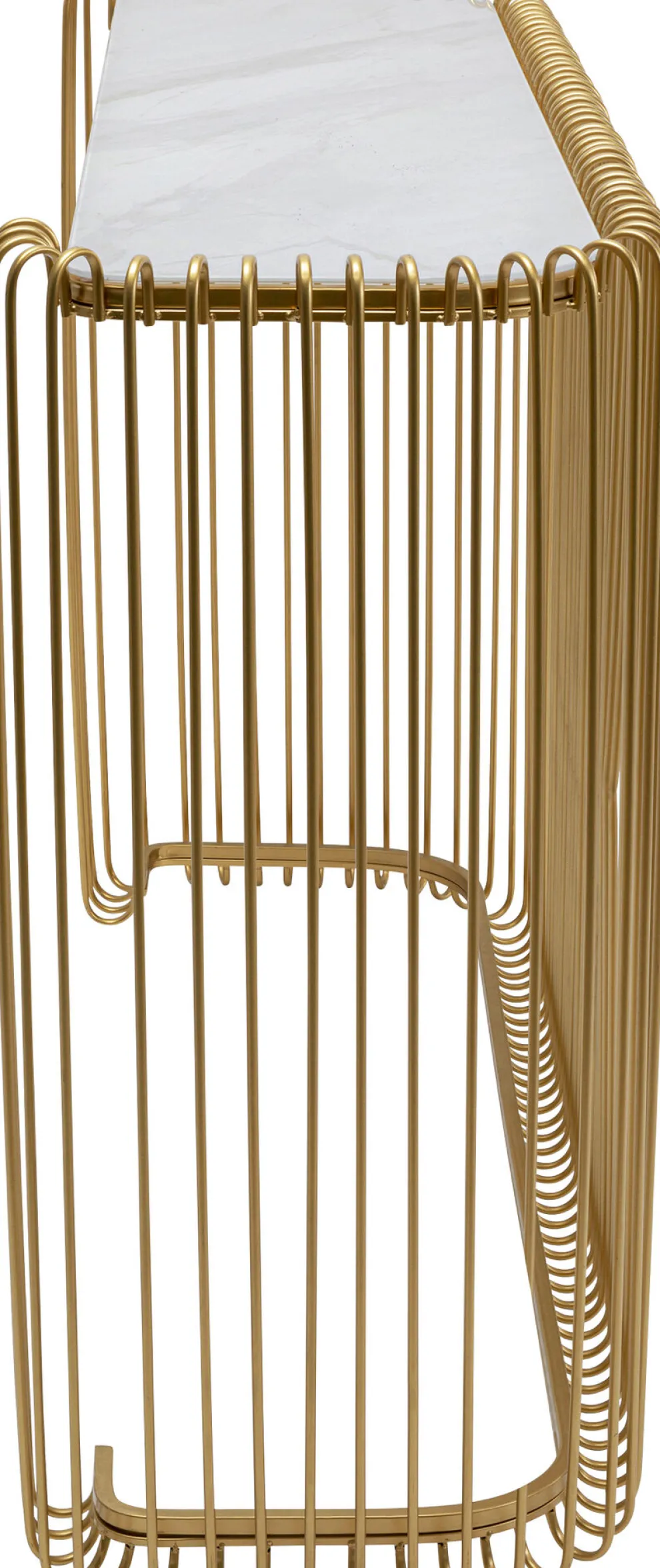 Haltafel Wire Glass Marble Gold 142x89cm