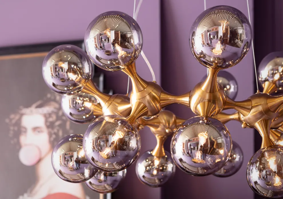 Hanglamp Atomic Balls Messing 18cm