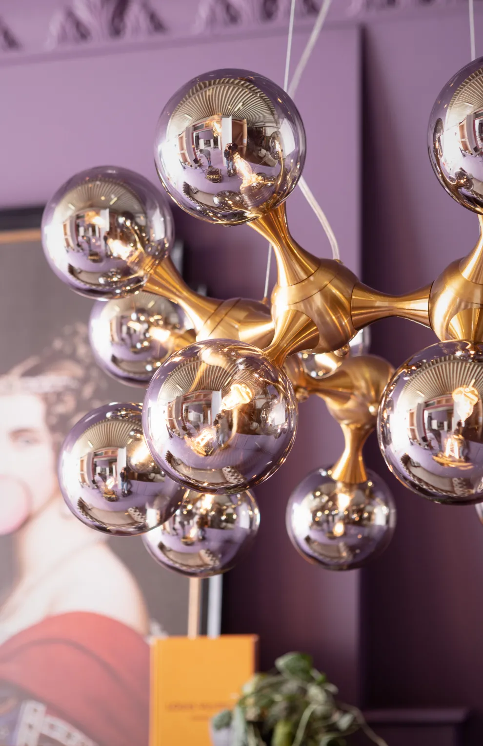 Hanglamp Atomic Balls Messing 18cm