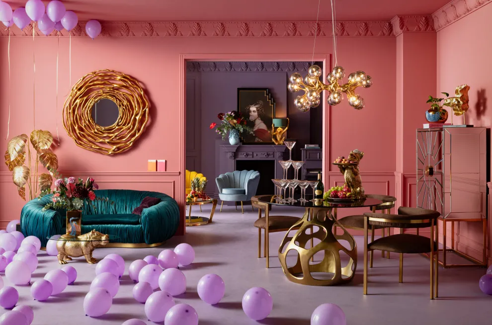 Hanglamp Atomic Balls Messing 18cm