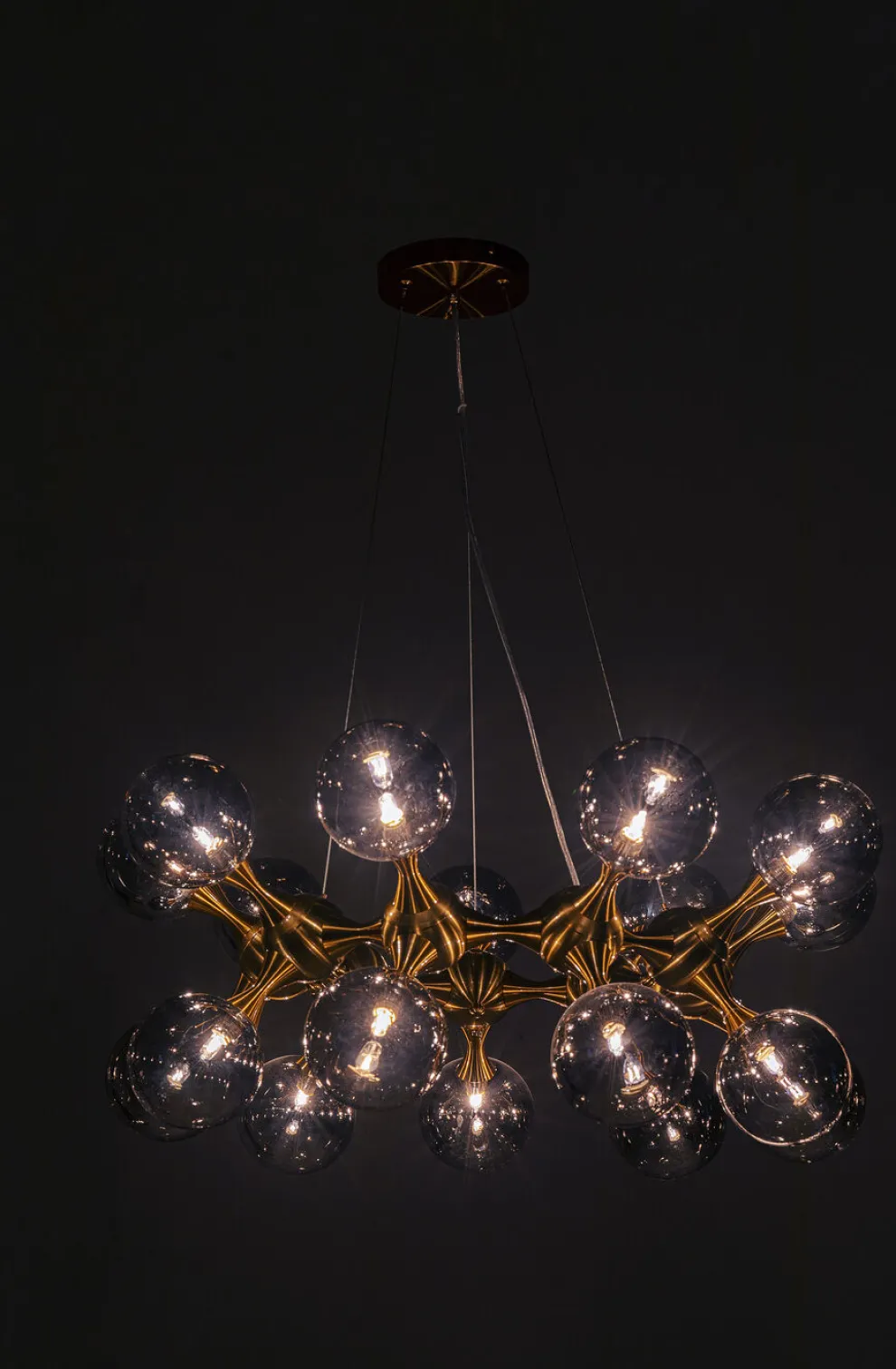 Hanglamp Atomic Balls Messing 18cm