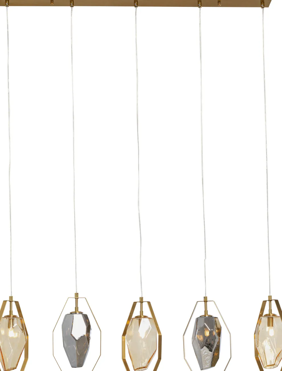 Hanglamp Diamond Fever Dining Brass 110cm