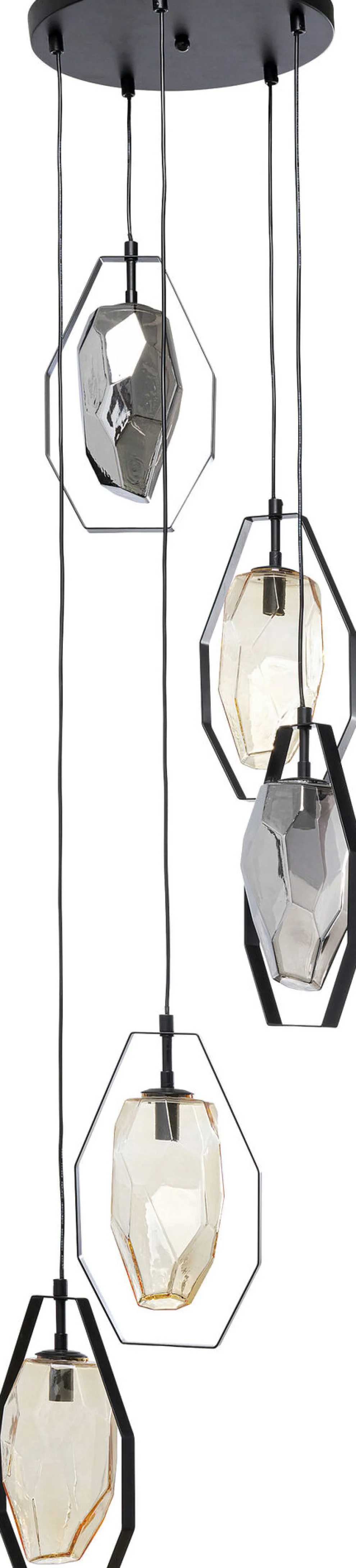 Hanglamp Diamond Fever Spiral Black 42cm