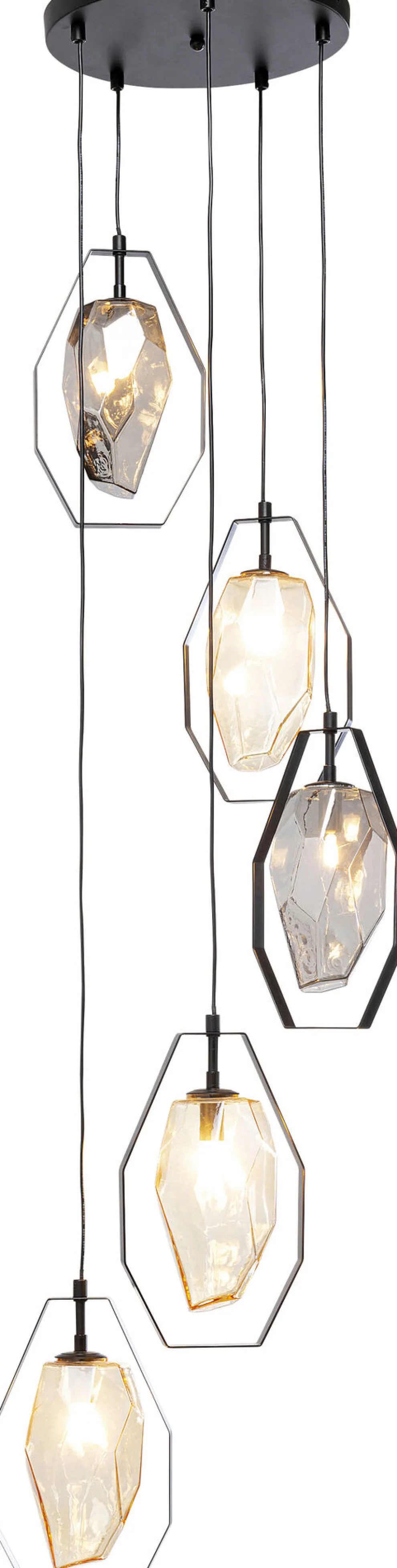 Hanglamp Diamond Fever Spiral Black 42cm