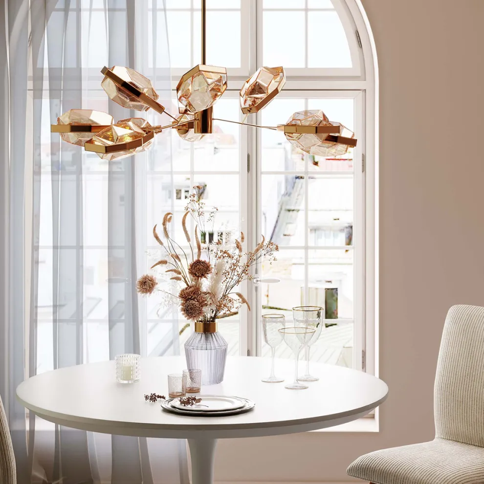 Hanglamp Diamond Fever Ufo Brass 106cm