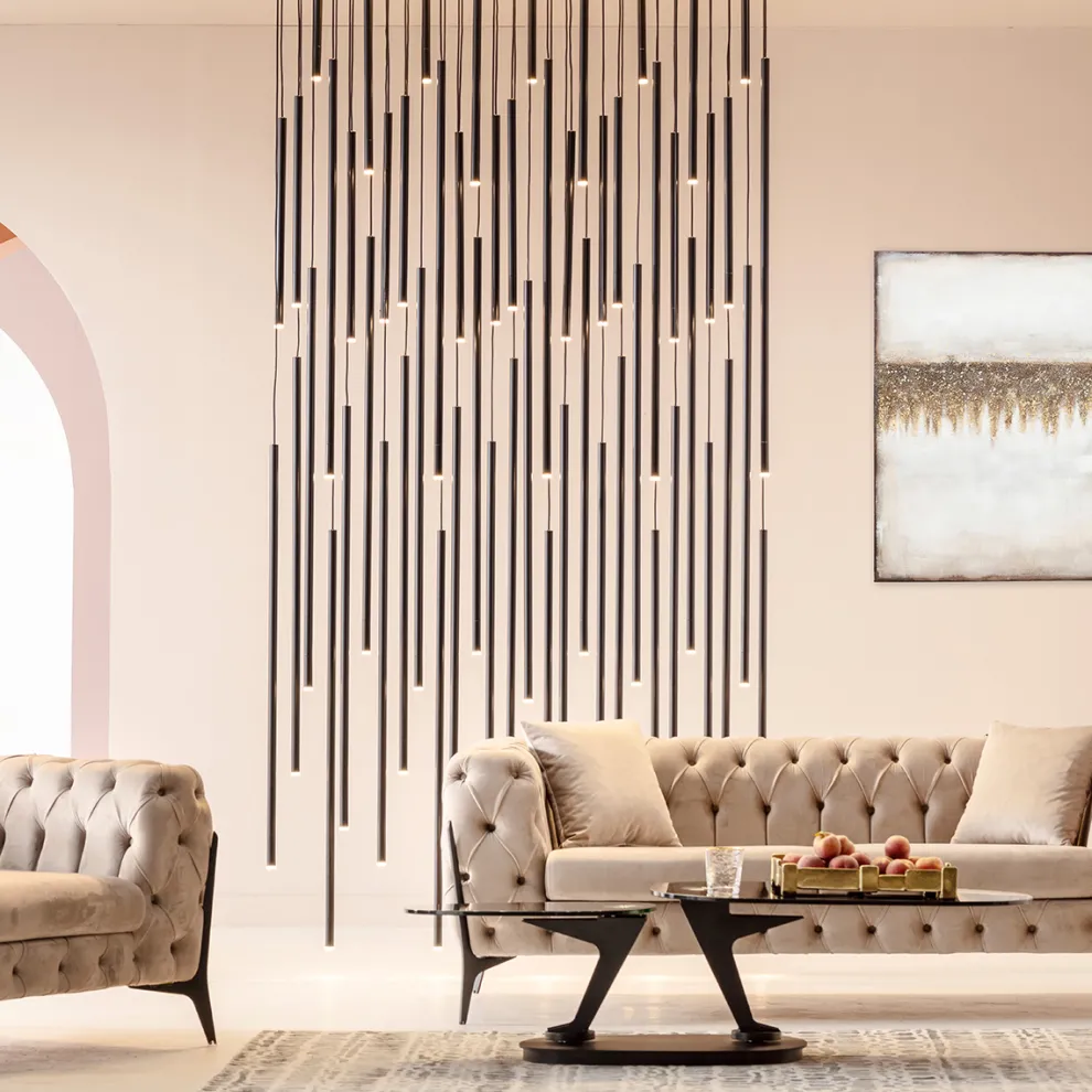 Hanglamp Living Vegas Deluxe Black Matt LED