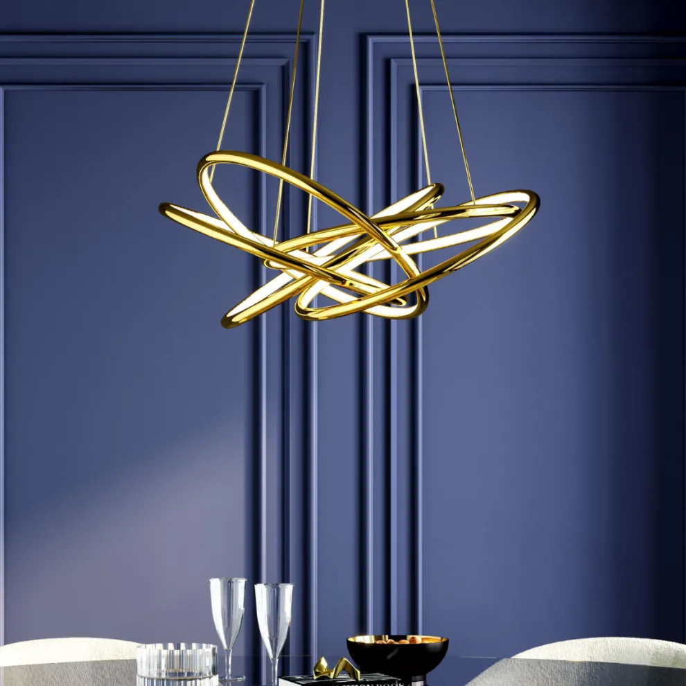 Hanglamp Saturn LED Goud Groot