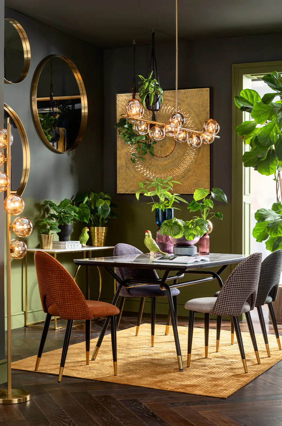 Hanglamp Scala Balls Brass 150cm