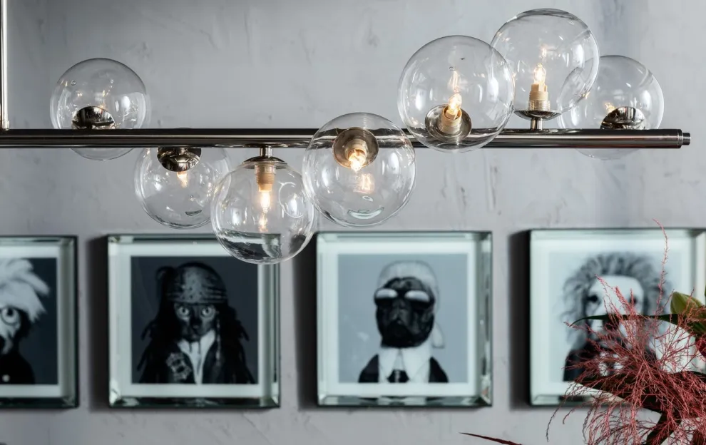 Hanglamp Scala Balls Chroom 150cm