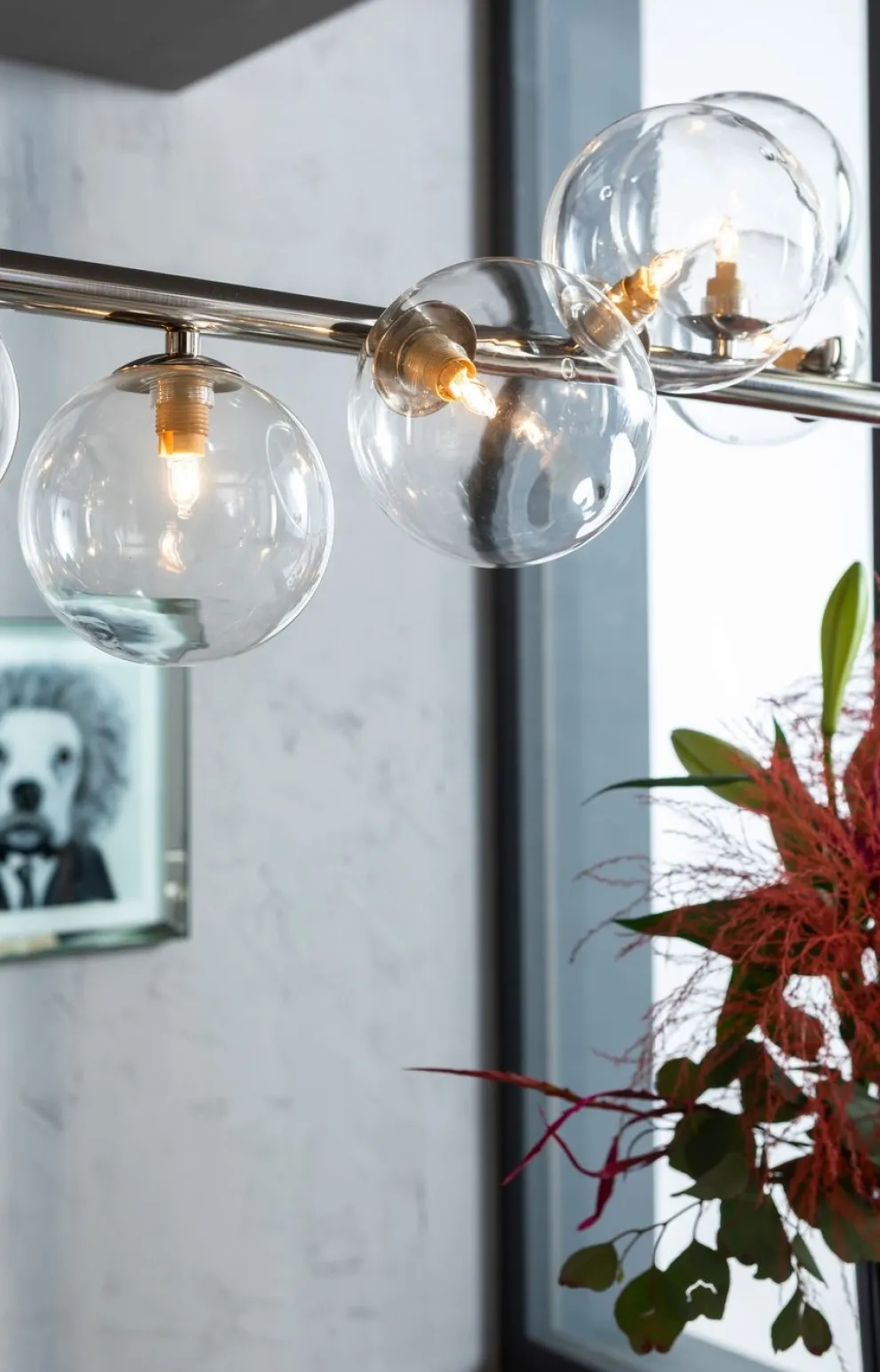 Hanglamp Scala Balls Chroom 150cm