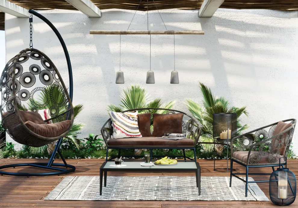 Hangstoel Ibiza Bruin