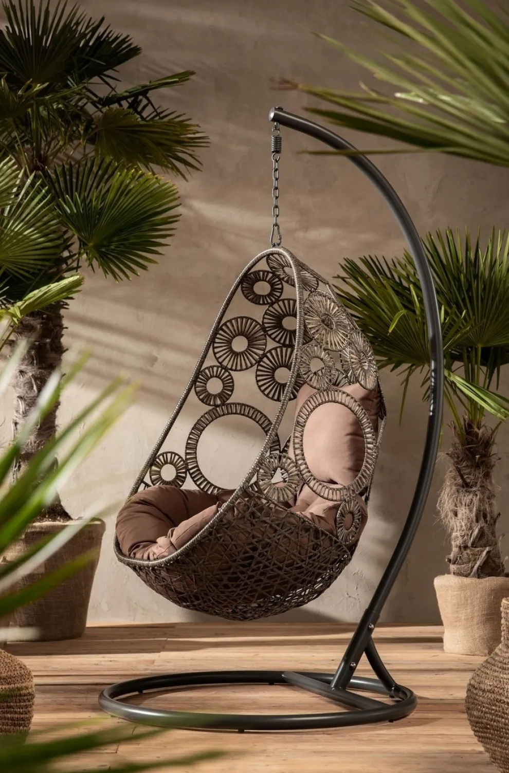 Hangstoel Ibiza Bruin