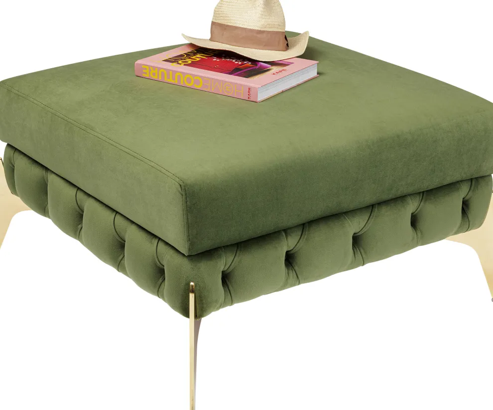 Hocker Belissima Velvet Green 80cm