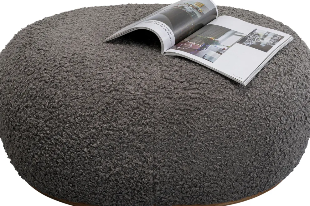 Hocker Pebble Boucle Grey 81cm