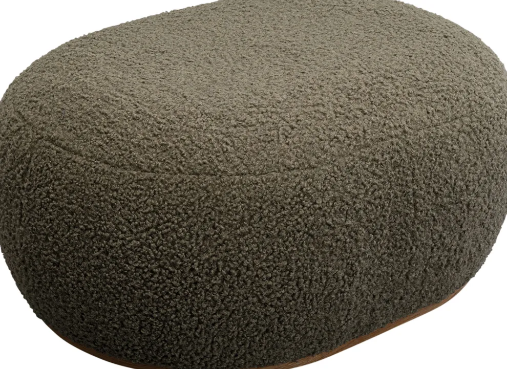 Hocker Pebble Boucle Olive 81cm