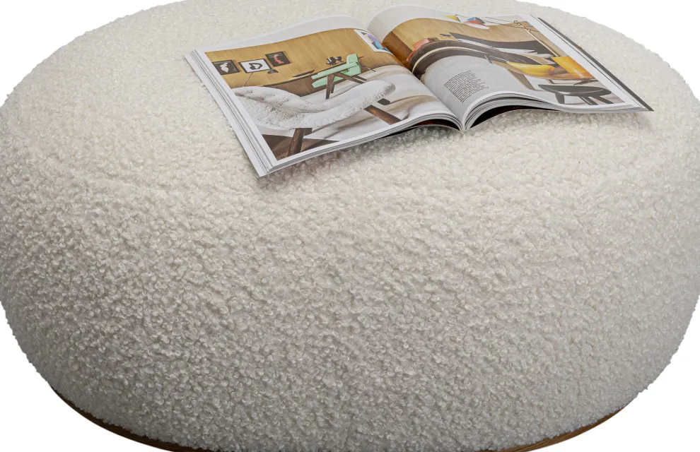 Hocker Pebble Boucle White 81cm