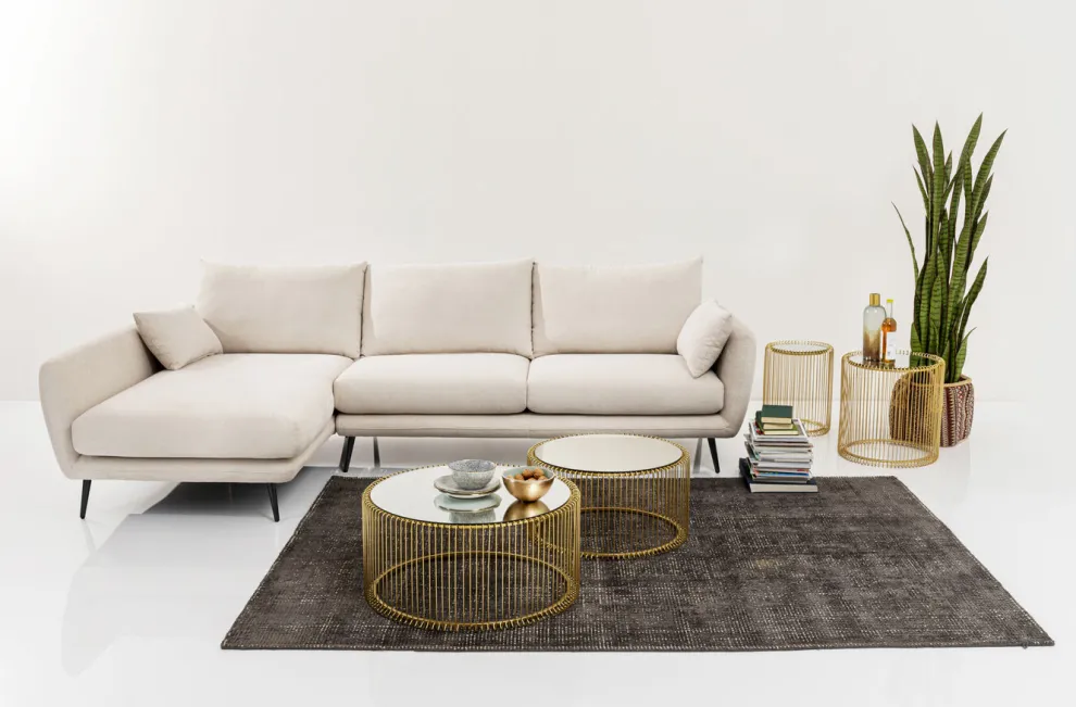 Hoekbank Amalfi Links Creme 275cm