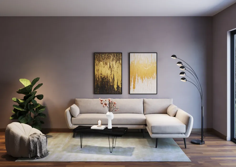 Hoekbank Amalfi Rechts Creme 275cm