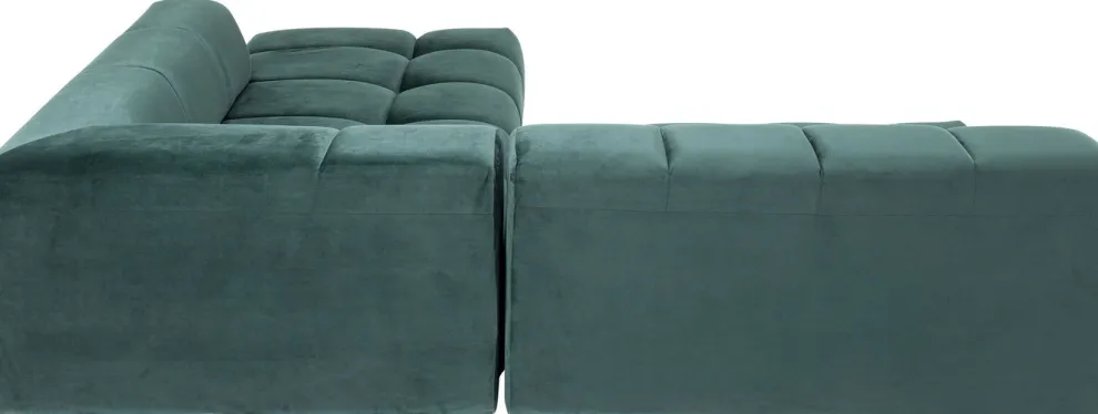 Hoekbank Belami Fluweel Donkergroen Rechts 265cm
