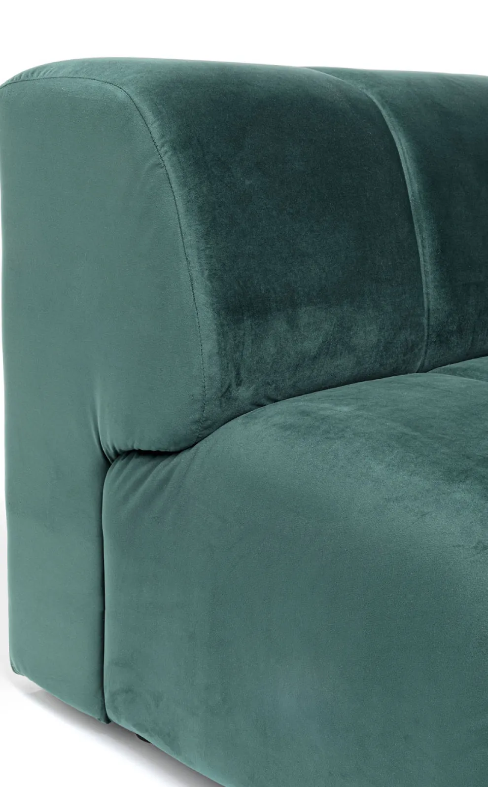 Hoekbank Belami Fluweel Donkergroen Rechts 265cm