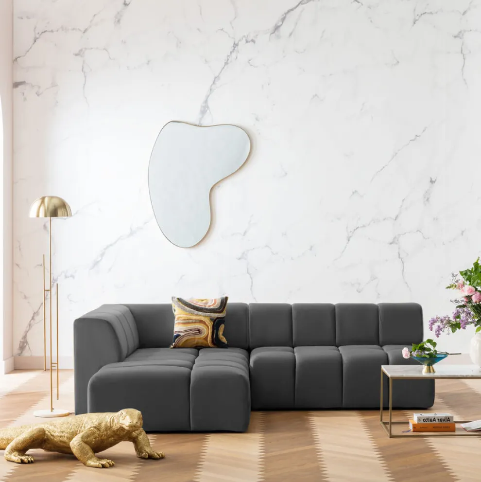 Hoekbank Belami Grijs Links