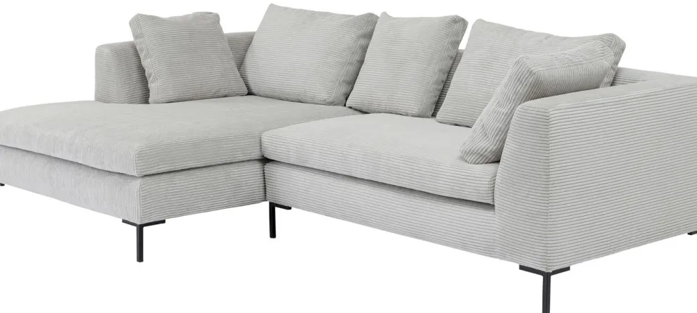 Hoekbank Gianni Cord Grijs Links