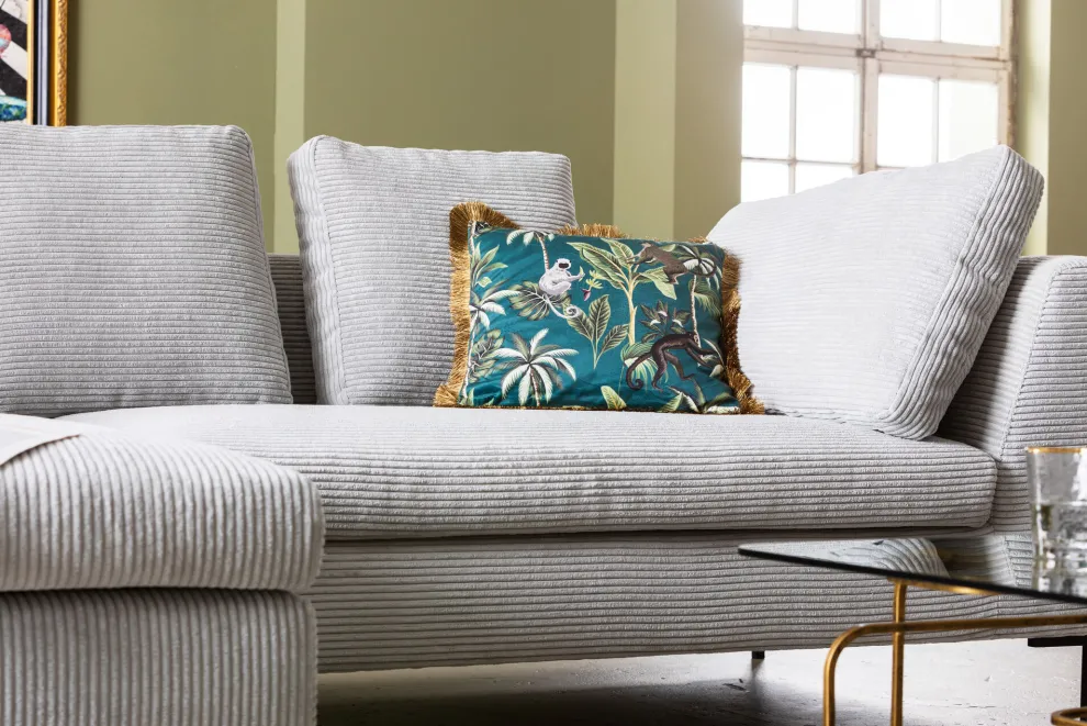 Hoekbank Gianni Cord Grijs Links