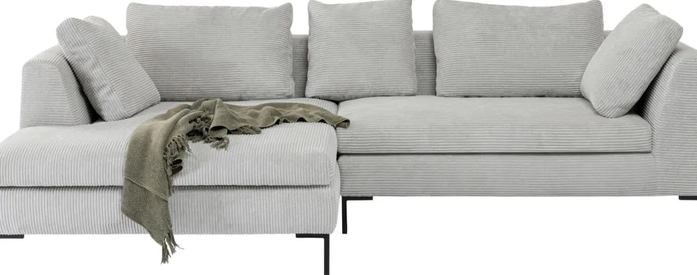 Hoekbank Gianni Cord Grijs Links