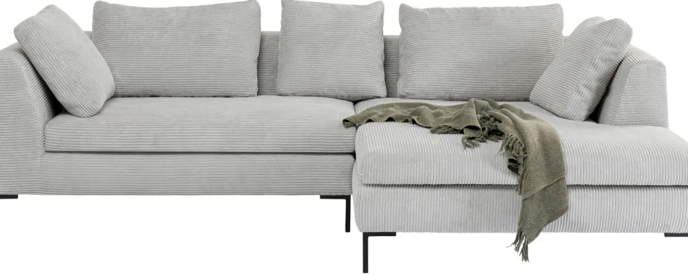 Hoekbank Gianni Cord Grijs Rechts