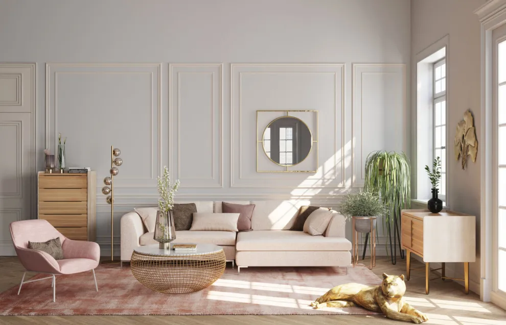 Hoekbank Gianni Crème Rechts