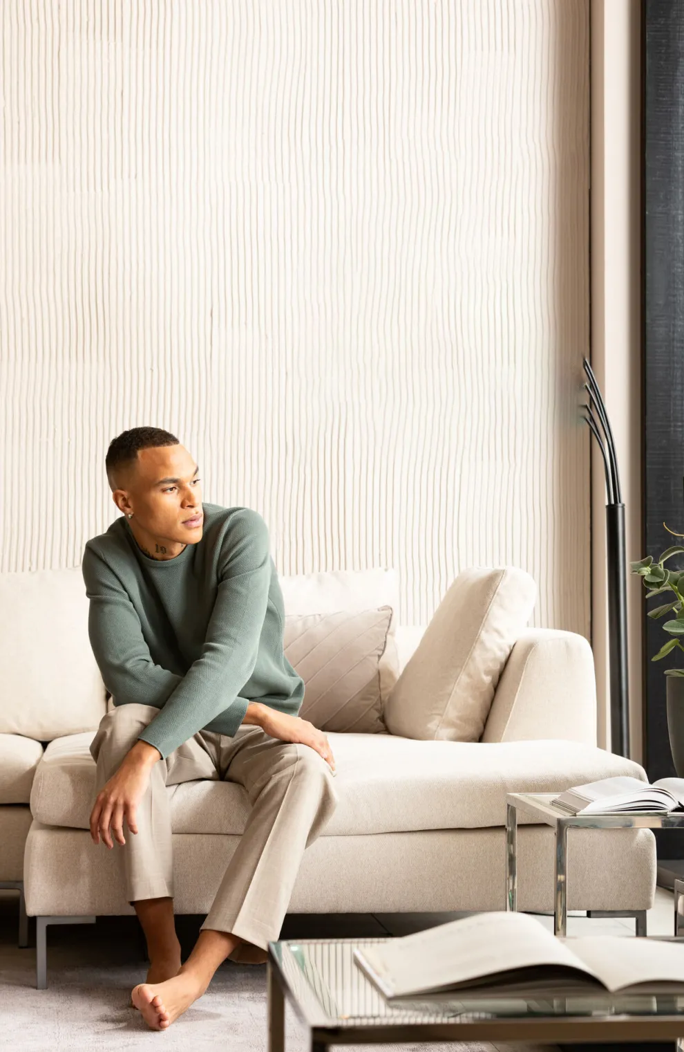 Hoekbank Gianni Crème Rechts