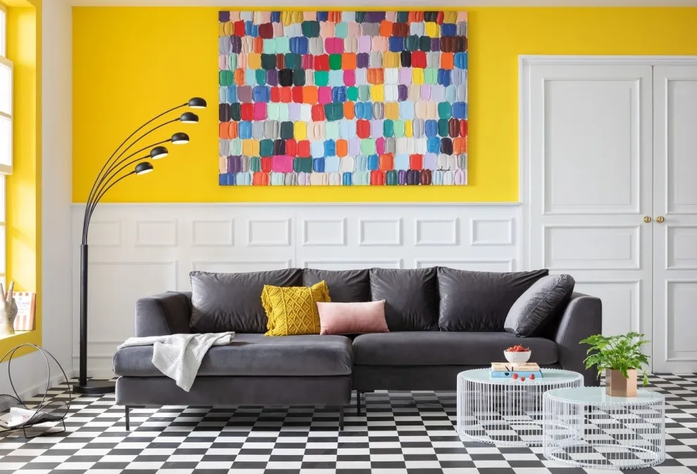 Hoekbank Gianni Fluweel Grijs Links Zwart