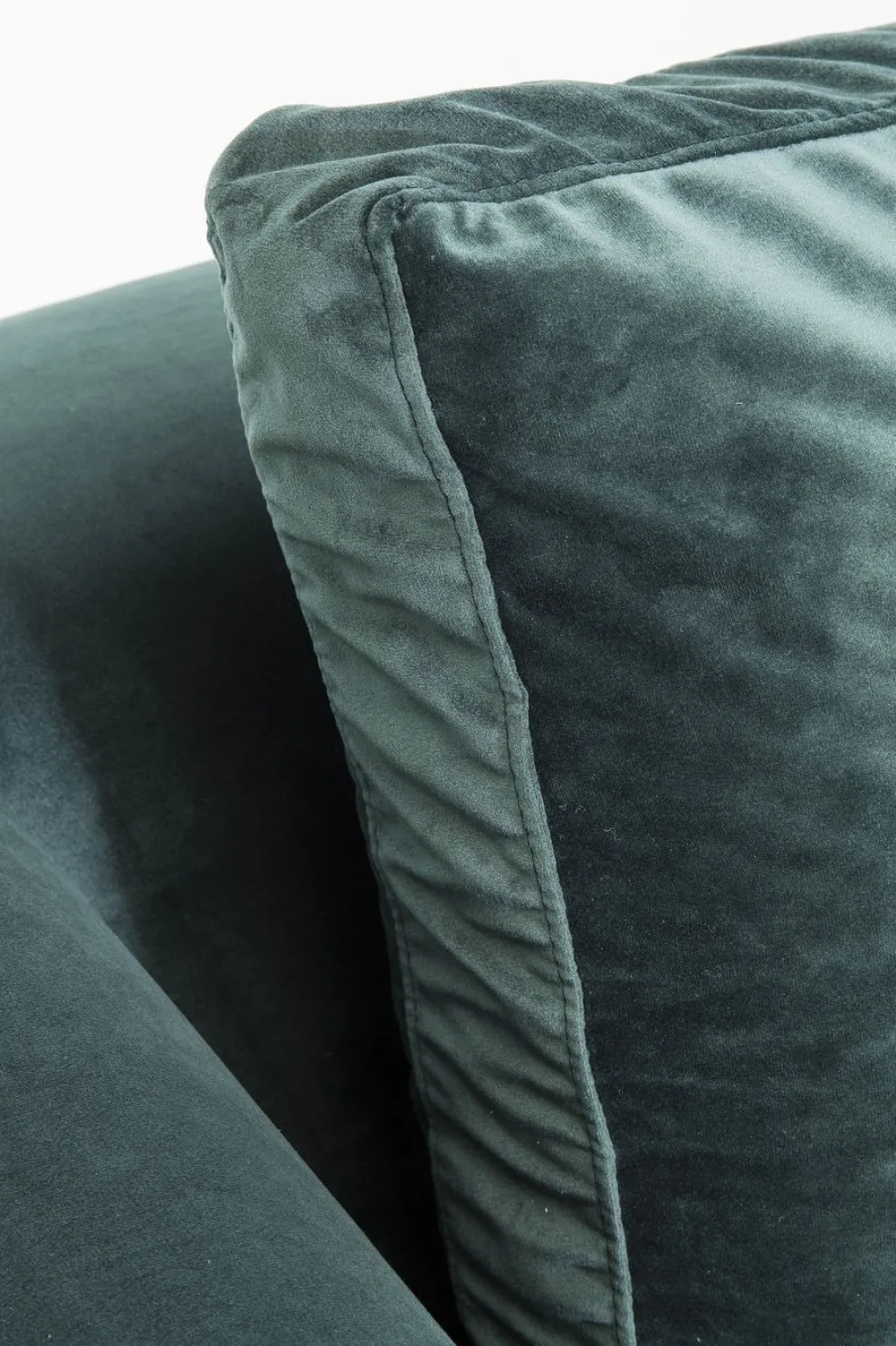 Hoekbank Gianni Fluweel Donkergroen Links Zwart