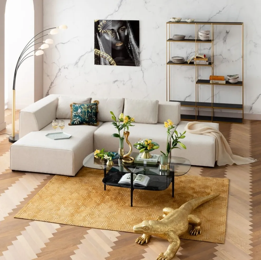 Hoekbank Infinity Ottomane Creme Links