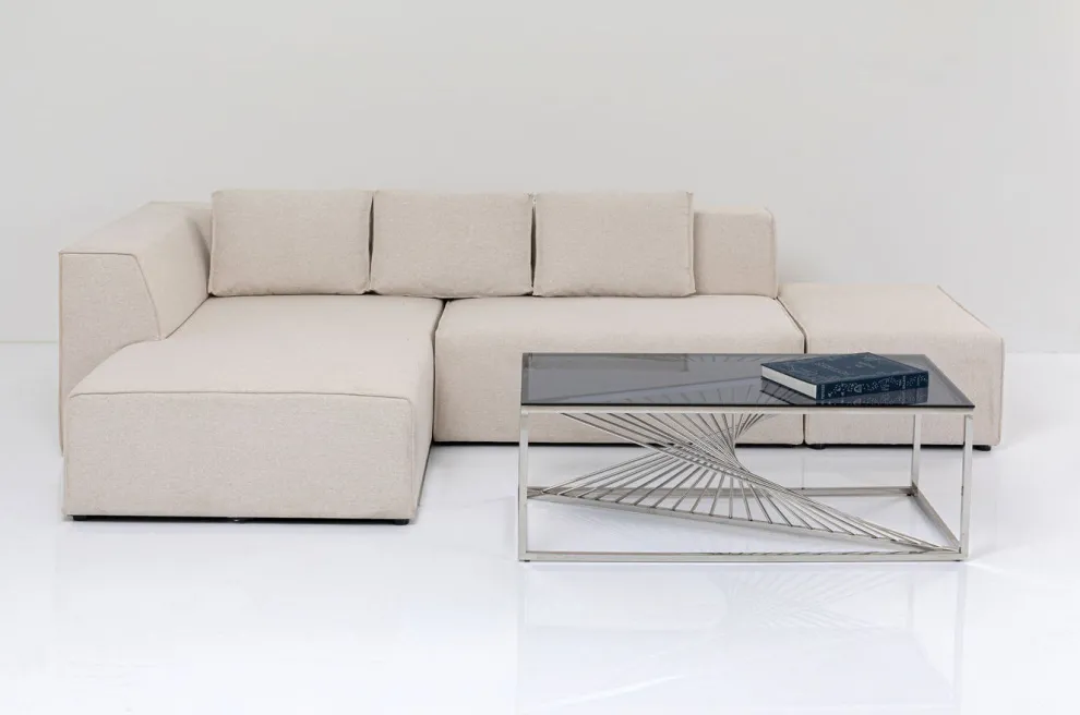 Hoekbank Infinity Ottomane Creme Links