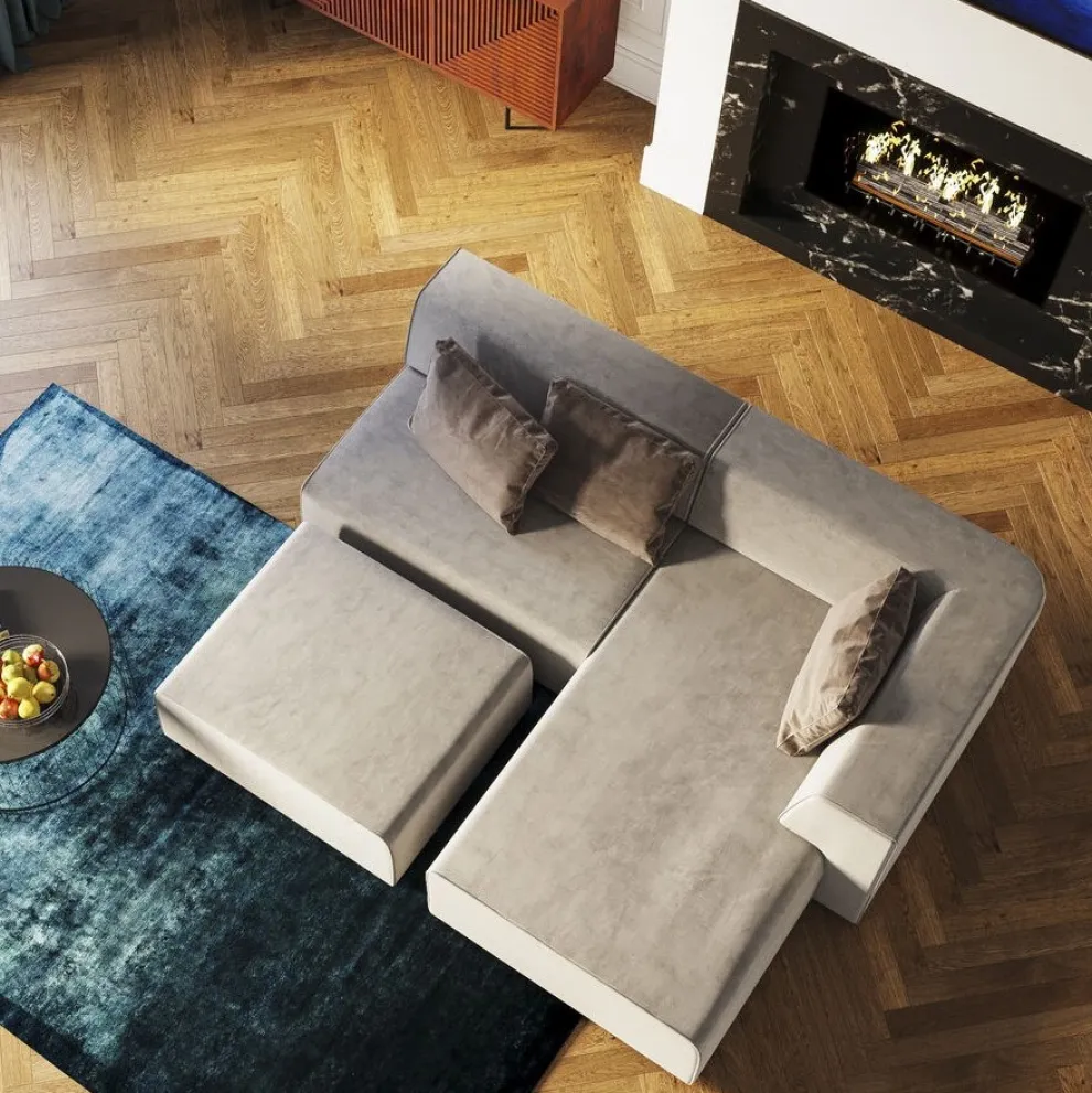 Infinity Ottomane Elements Grijs Links