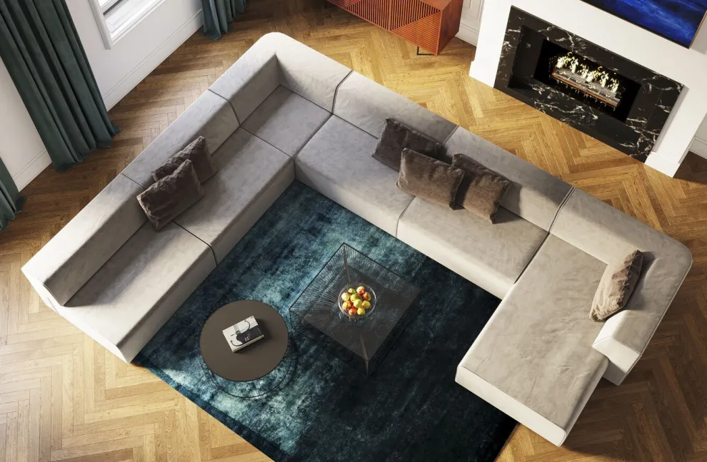 Infinity 2-Zits Elements Grijs 100cm